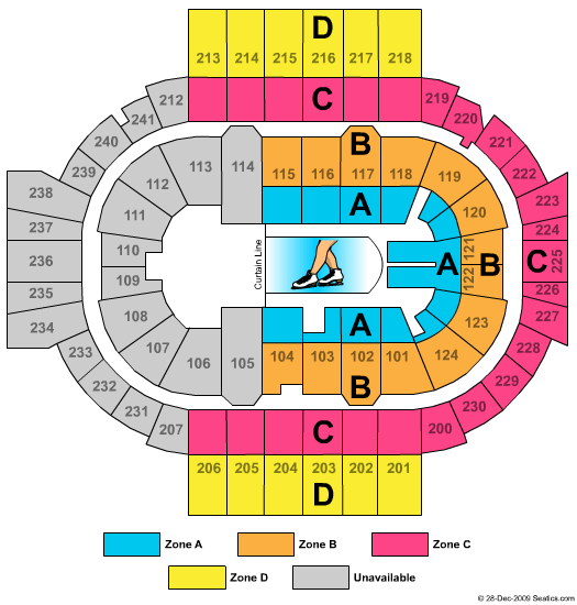 XL Center (Formerly Hartford Civic Center) Disney On Ice Seating Chart